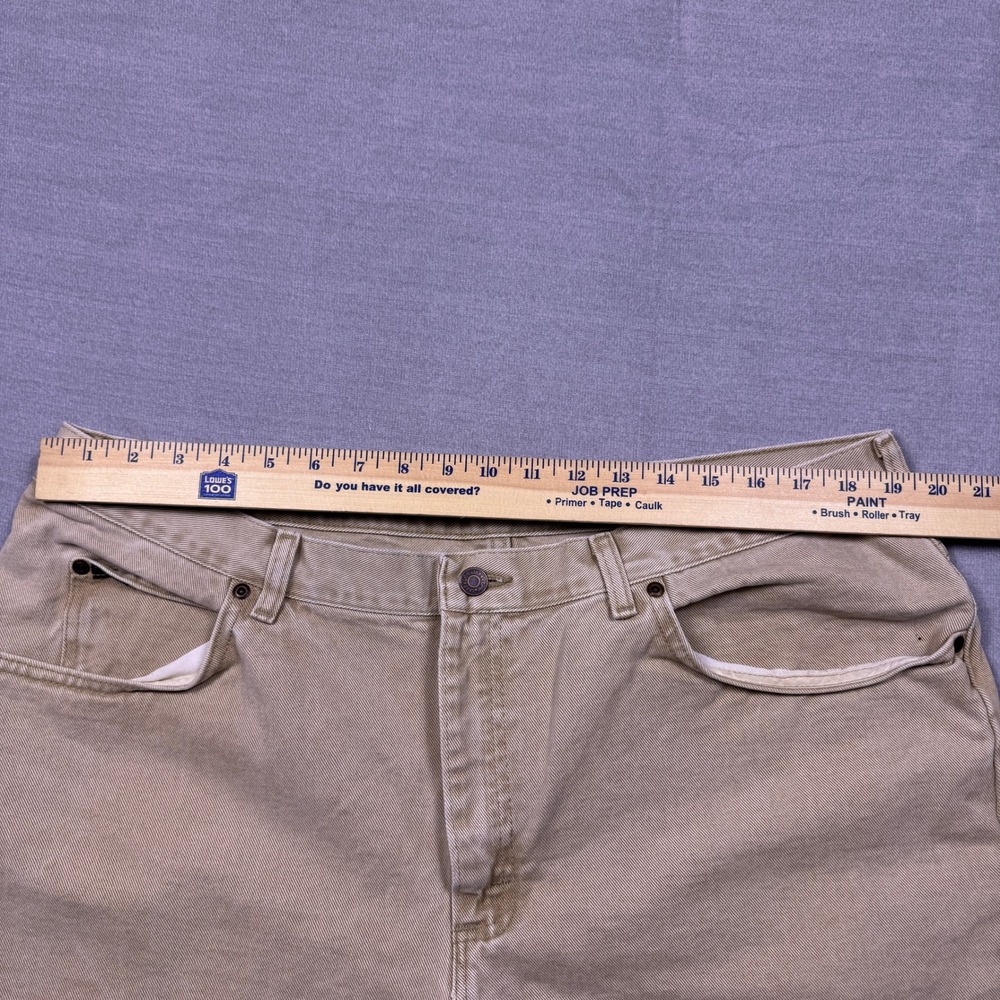 Lee Jeans Mens 42 x 29 Tan Straight‎ Leg Cotton Pants Khaki Casual - Picture 7 of 10